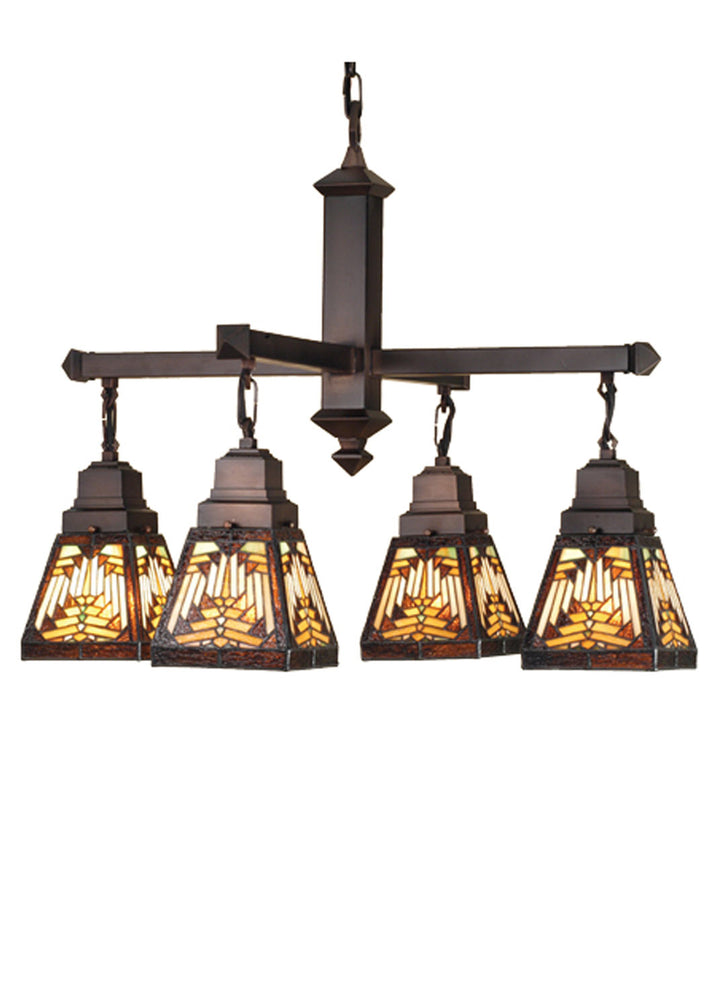 Meyda Tiffany Nuevo 66523 Chandelier Light - Craftsman Brown