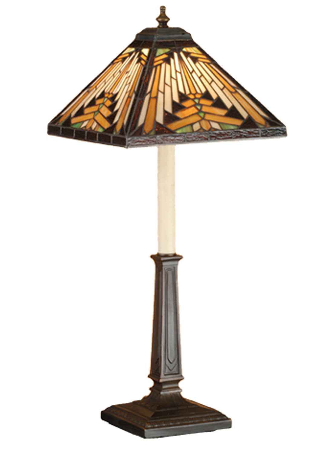 Meyda Tiffany Lighting 66532 Nuevo One Light Buffet Lamp Lamp Bronze / Dark