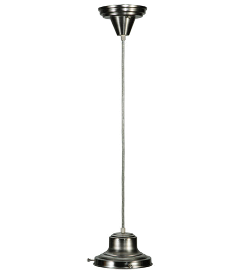 Meyda Tiffany Lighting 141102 Stillwater One Light Pendant Hardware Utility Light Pewter, Nickel, Silver