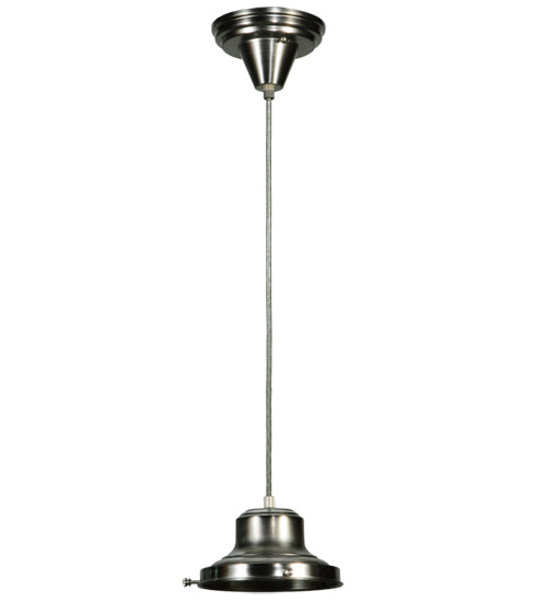 Meyda Tiffany Lighting 141102 Stillwater One Light Pendant Hardware Utility Light Pewter, Nickel, Silver