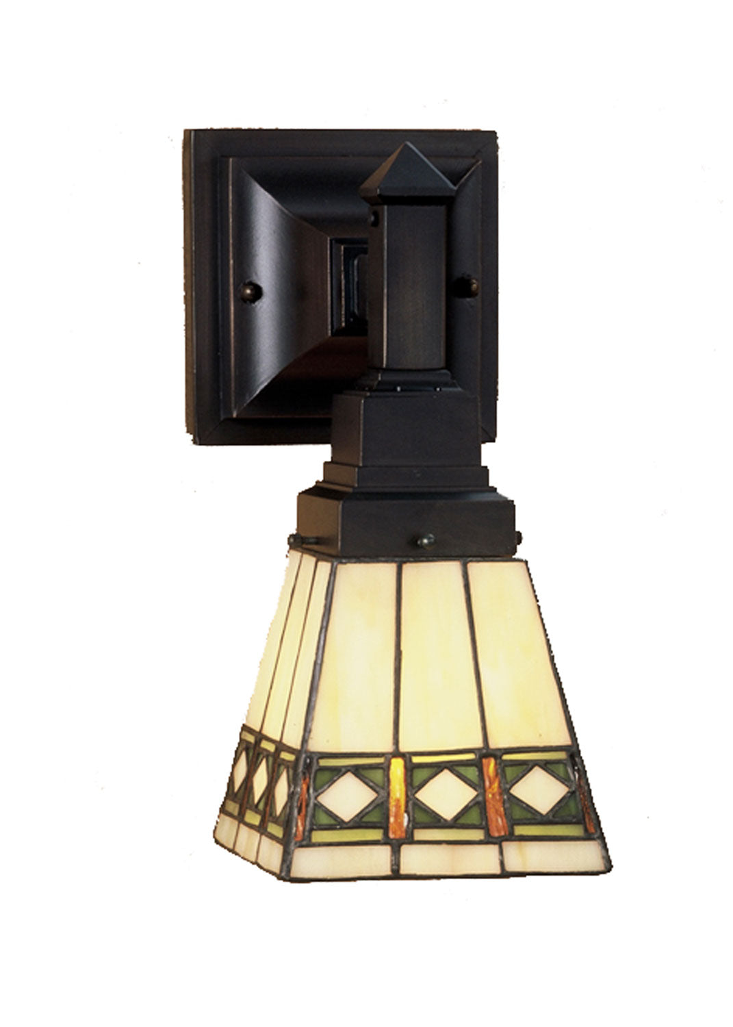 Meyda Tiffany Diamond Band Mission 48191 Wall Light - Antique Copper