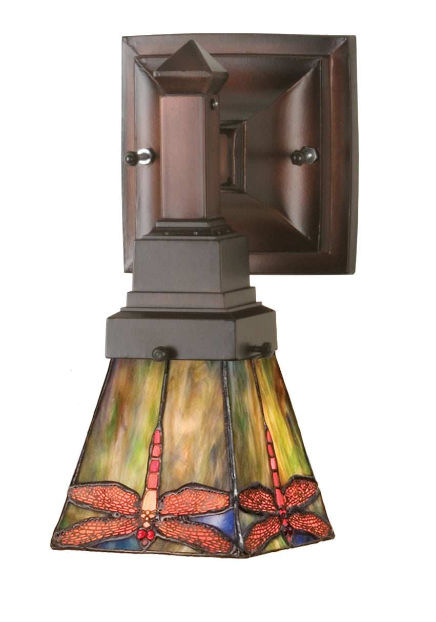 Meyda Tiffany Prairie Dragonfly 48187 Wall Light - Pbag Flame Orange