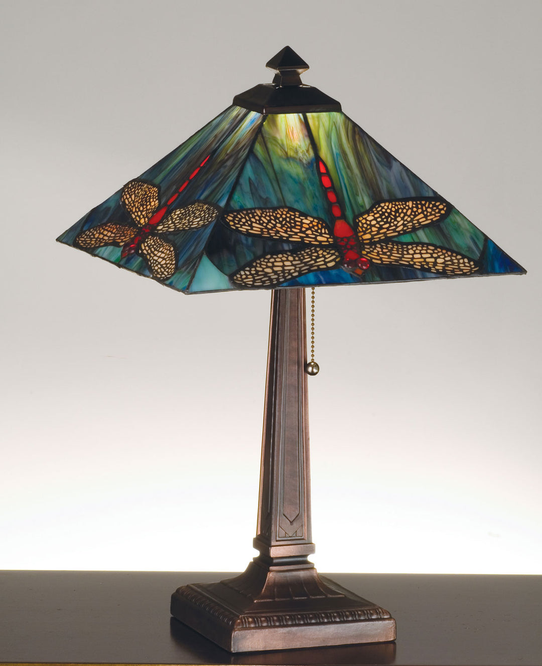 Meyda Tiffany Lighting 26290 Prairie Dragonfly One Light Table Lamp Lamp Bronze / Dark