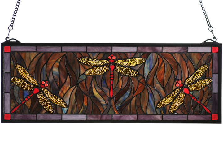 Meyda Tiffany Lighting 48091 Tiffany Dragonfly Window Mirror Multicolored