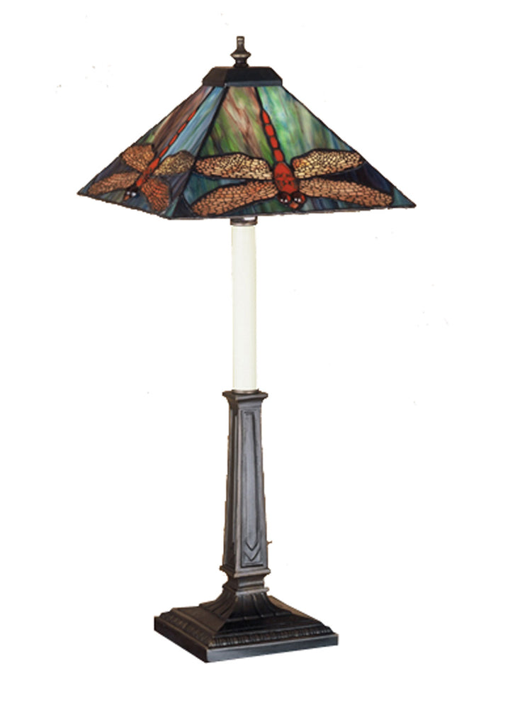 Meyda Tiffany Lighting 47833 Prairie Dragonfly One Light Table Lamp Lamp Bronze / Dark