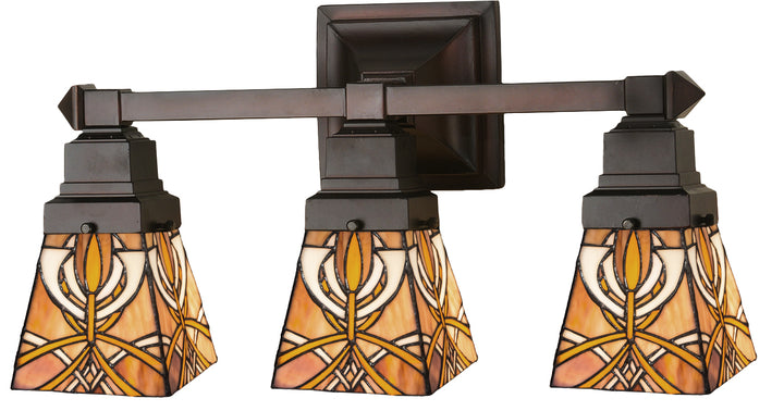 Meyda Tiffany Glasgow Bungalow 31234 Bath Vanity Light 20 in. wide - Antique Copper