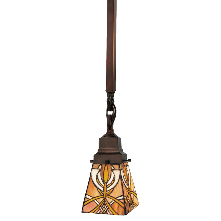 Meyda Tiffany Glasgow Bungalow 49134 Pendant Light - Antique Copper