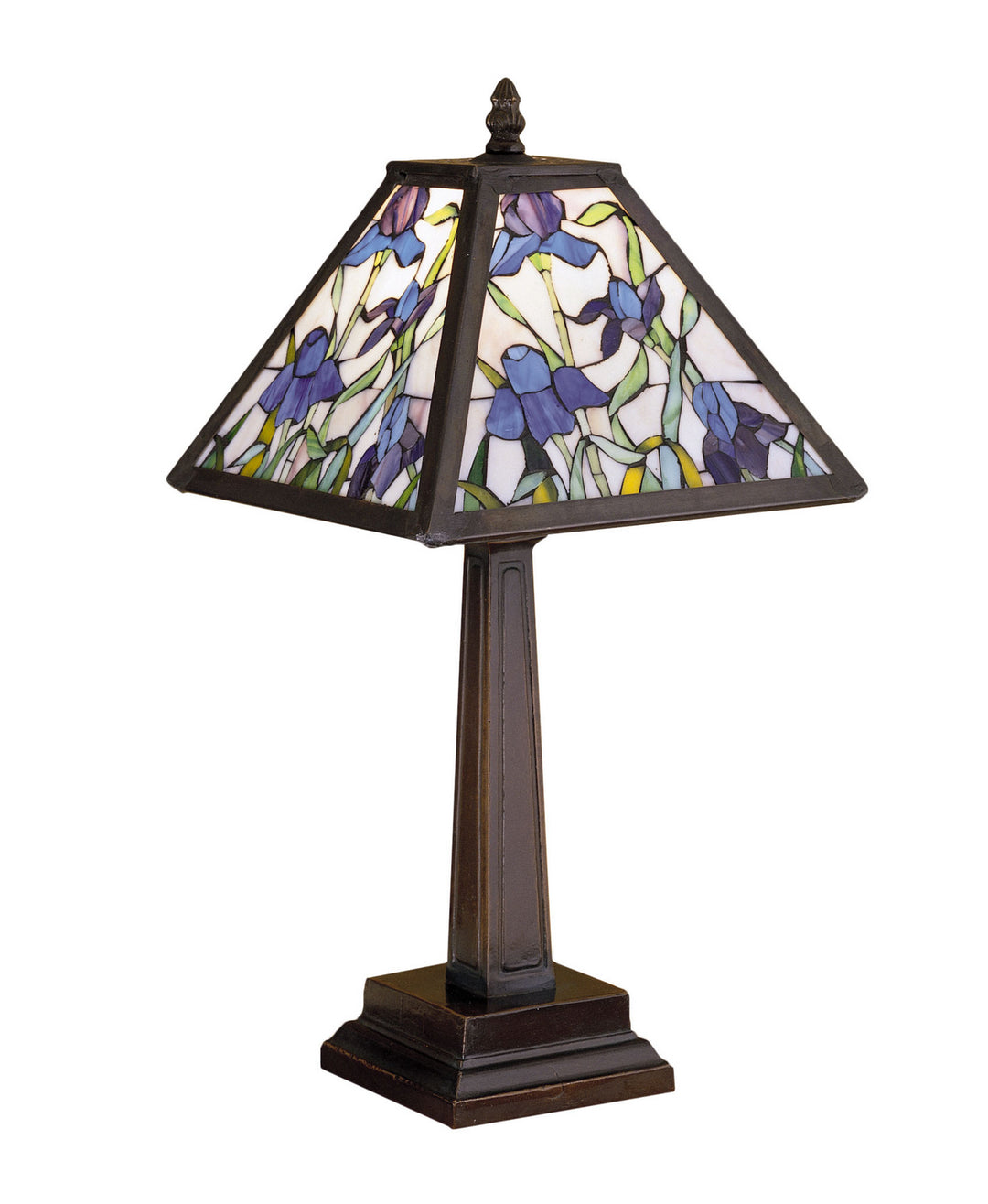 Meyda Tiffany Lighting 30886 Mosaic Iris One Light Accent Lamp Lamp Bronze / Dark