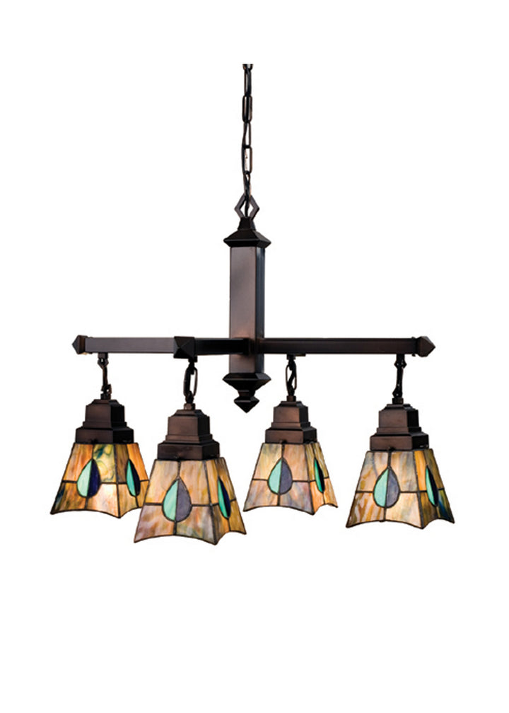Meyda Tiffany Mackintosh Leaf 24269 Chandelier Light - Antique Copper