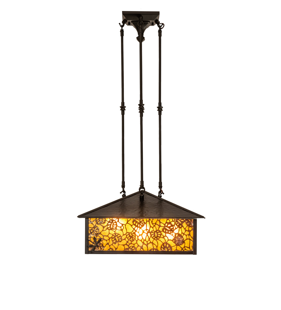 Meyda Tiffany Lotus Leaf 28292 Pendant Light - Oil Rubbed Bronze