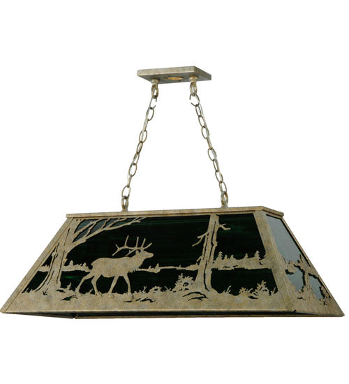 Meyda Tiffany Elk At Lake 141223 Pendant Light - Timeless Bronze