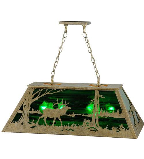 Meyda Tiffany Elk At Lake 141223 Pendant Light - Timeless Bronze