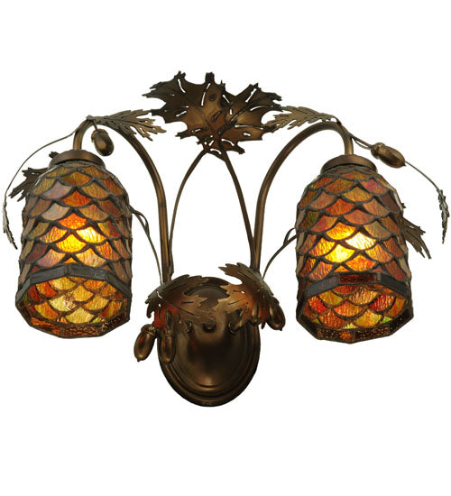 Meyda Tiffany Greenbriar Oak 141336 Wall Light - Antique Copper