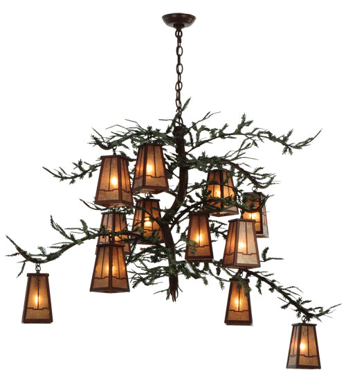 Meyda Tiffany Pine Branch 141512 Chandelier Light - Rust