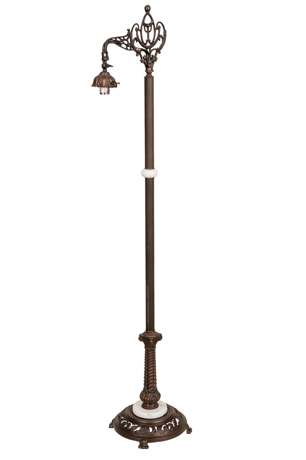 Meyda Tiffany Lighting 31291 Victoria One Light Bridge Arm Floor Lamp Lamp Bronze / Dark