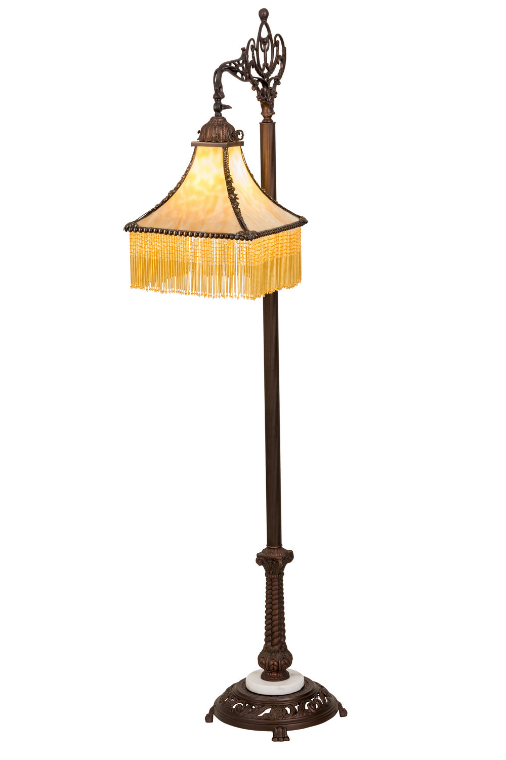 Meyda Tiffany Lighting 31291 Victoria One Light Bridge Arm Floor Lamp Lamp Bronze / Dark