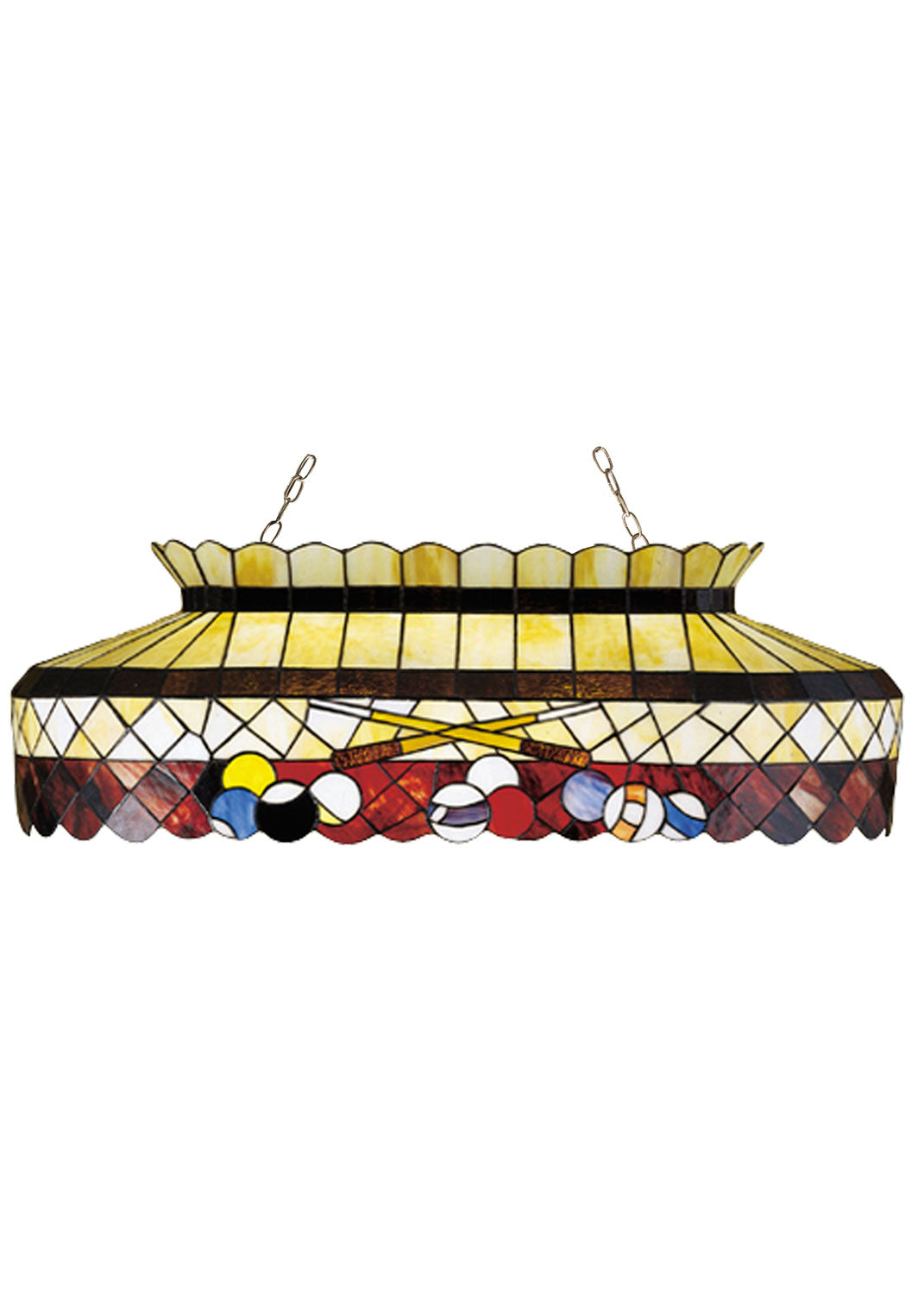 Meyda Tiffany Burgundy Billiard 27615 Pendant Light - Beige Burgundy Multi