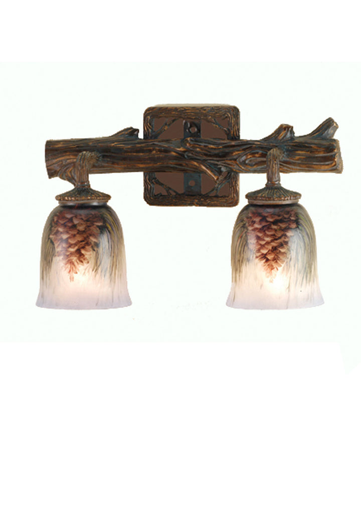 Meyda Tiffany Pinecone 49521 Bath Vanity Light 16 in. wide - Vintage Copper