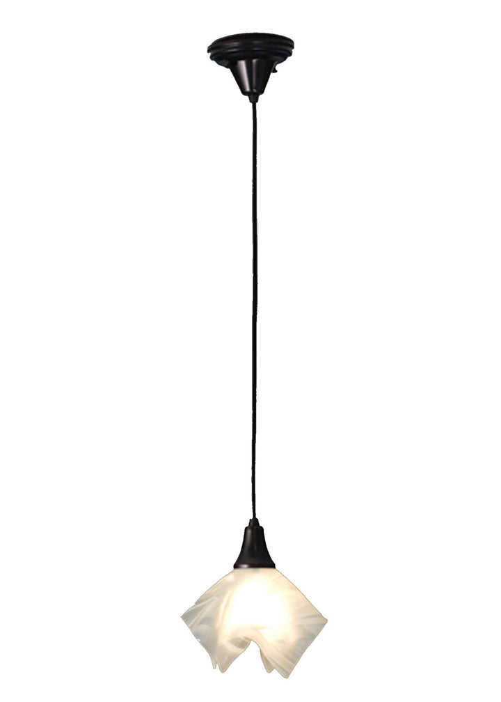 Meyda Tiffany Blanco Swirl 72458 Pendant Light - Craftsman Brown