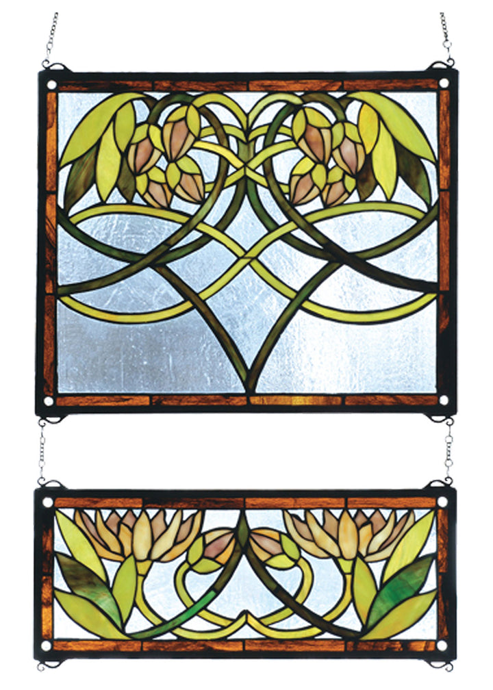 Meyda Tiffany Lighting 27233 Waterlily Window Mirror Multicolored