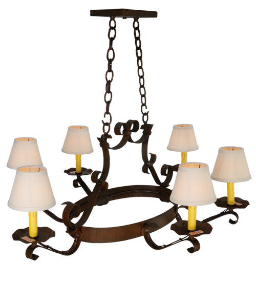 Meyda Tiffany Handforged 141763 Chandelier Light - Antique Brass