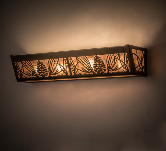 Meyda Tiffany Mountain Pine 14180 Bath Vanity Light 24 in. wide - Antique Copper