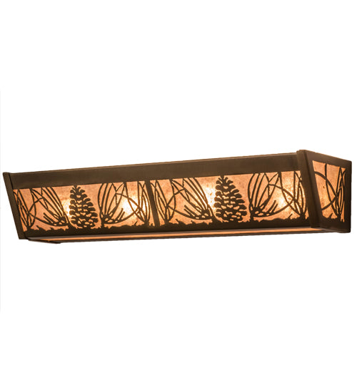 Meyda Tiffany Mountain Pine 14180 Bath Vanity Light 24 in. wide - Antique Copper