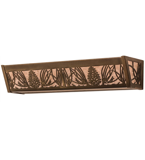 Meyda Tiffany Mountain Pine 14180 Bath Vanity Light 24 in. wide - Antique Copper