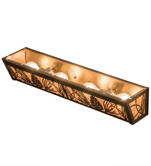 Meyda Tiffany Mountain Pine 14180 Bath Vanity Light 24 in. wide - Antique Copper