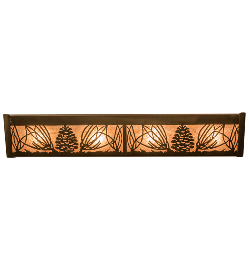 Meyda Tiffany Mountain Pine 14180 Bath Vanity Light 24 in. wide - Antique Copper