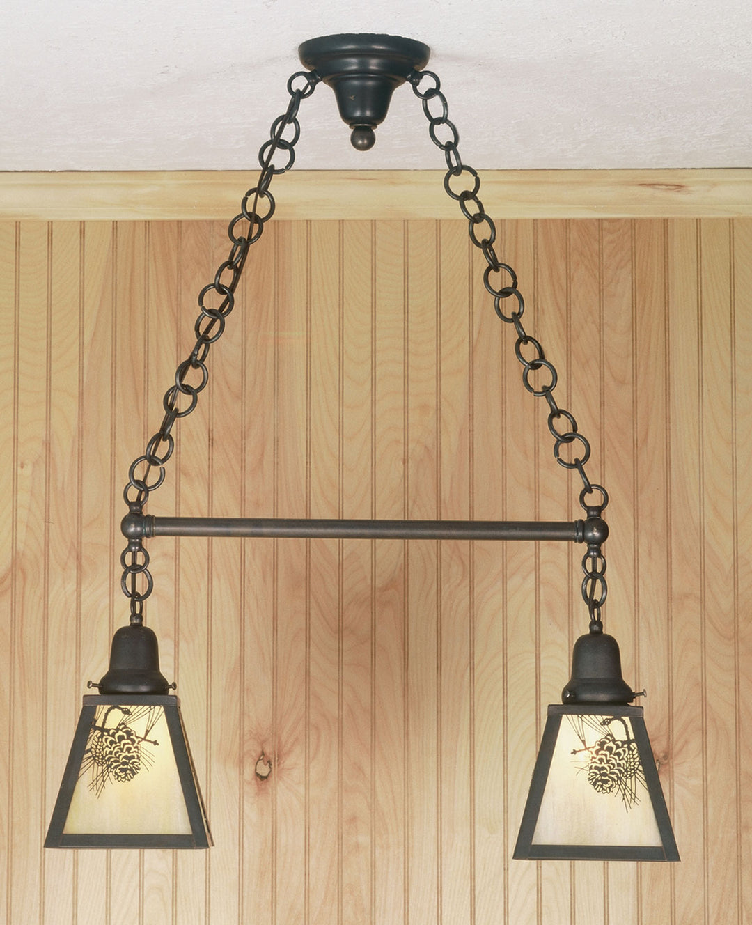 Meyda Tiffany Winter Pine 52206 Pendant Light - Craftsman Brown