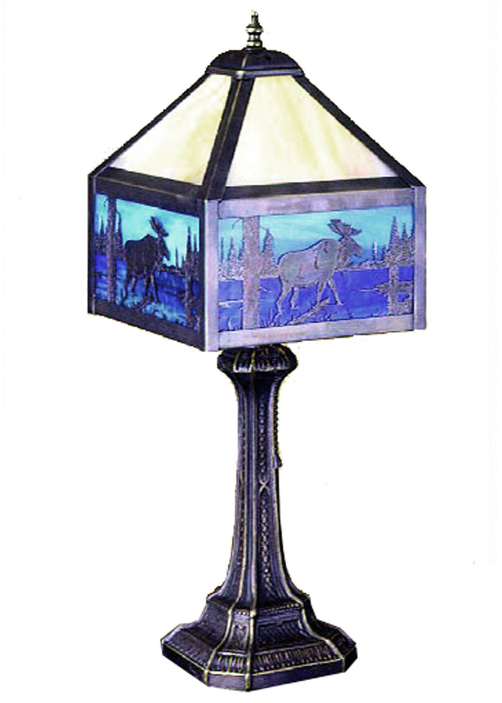 Meyda Tiffany Lighting 24242 Moose Creek One Light Table Lamp Lamp Bronze / Dark