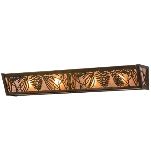 Meyda Tiffany Mountain Pine 14184 Bath Vanity Light 30 in. wide - Antique Copper