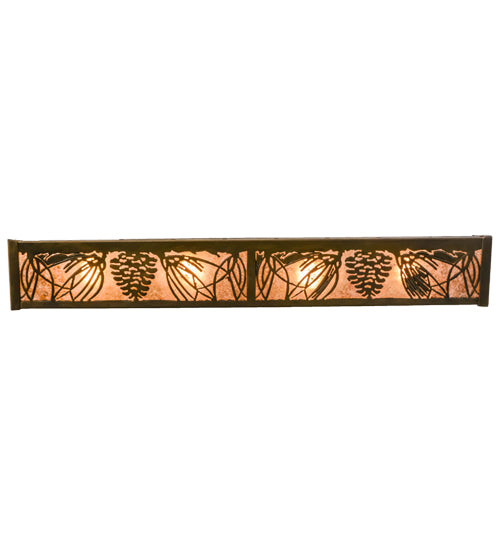 Meyda Tiffany Mountain Pine 14184 Bath Vanity Light 30 in. wide - Antique Copper