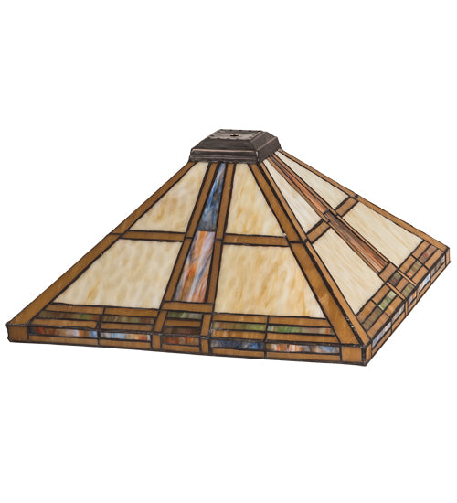 Meyda Tiffany Lighting 141884 Prairie Straw Shade Lamp Shade Multicolored