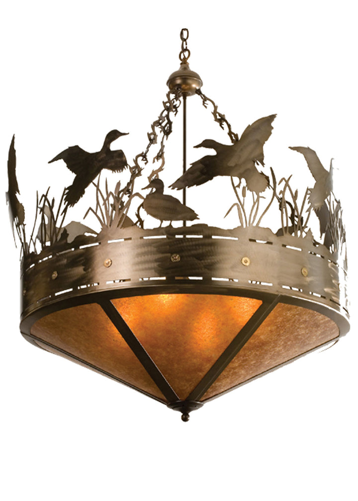 Meyda Tiffany Ducks In Flight 32133 Pendant Light - Antique Copper