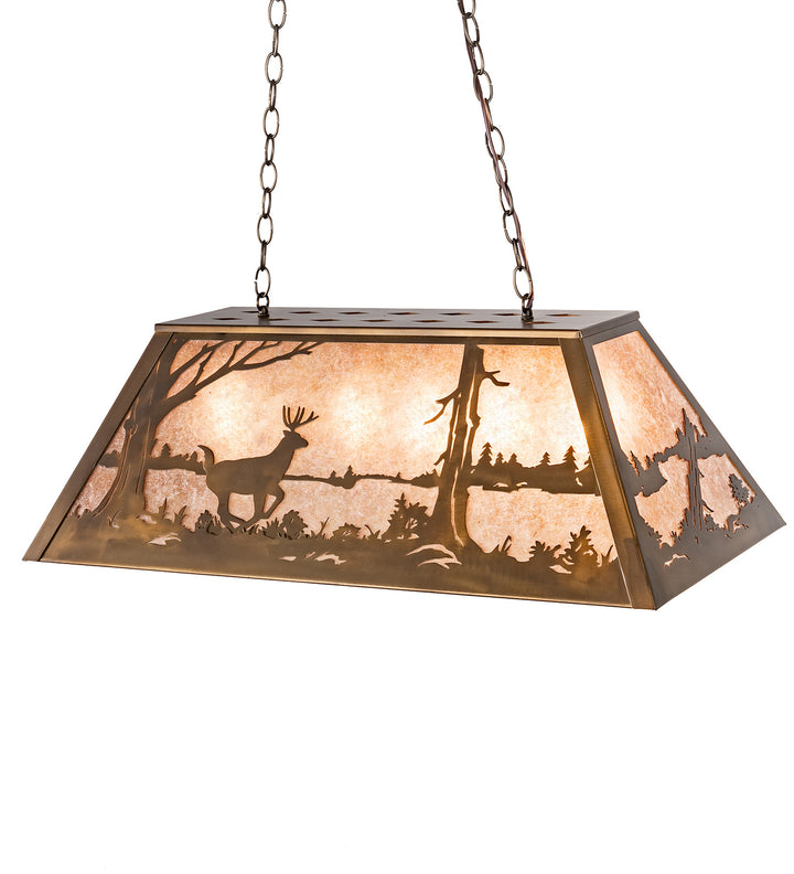 Meyda Tiffany Deer At Lake 31947 Pendant Light - Antique Copper