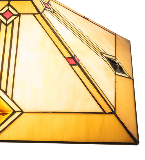 Meyda Tiffany Lighting 141958 Diamond Shade Lamp Shade Bronze / Dark