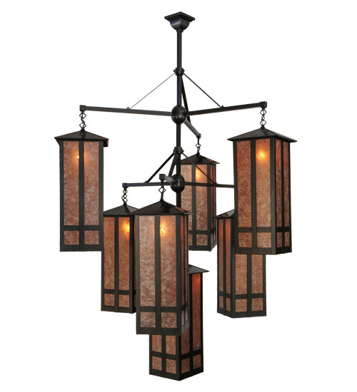 Meyda Tiffany Church Street 142003 Chandelier Light - Craftsman Brown