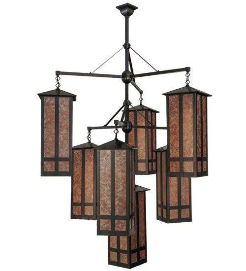 Meyda Tiffany Church Street 142003 Chandelier Light - Craftsman Brown
