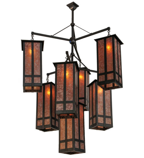 Meyda Tiffany Church Street 142003 Chandelier Light - Craftsman Brown