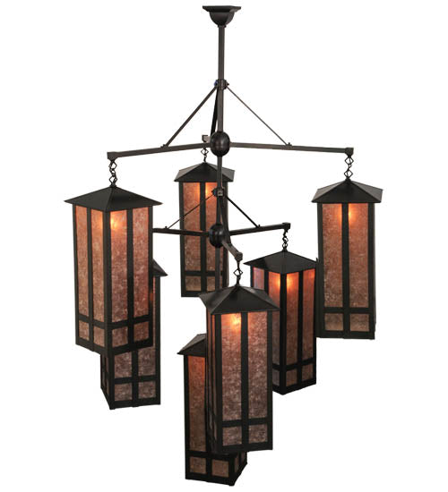 Meyda Tiffany Church Street 142003 Chandelier Light - Craftsman Brown
