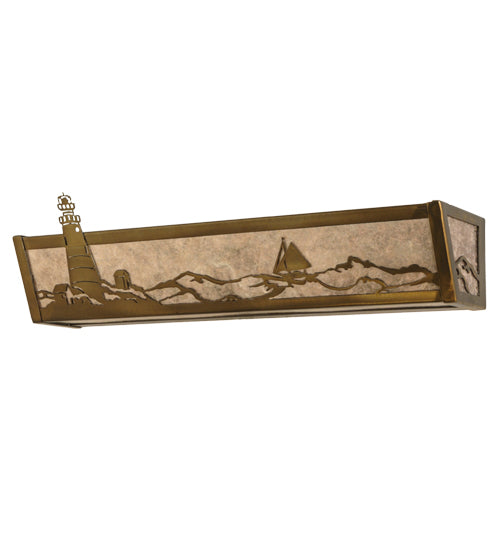 Meyda Tiffany Lighthouse 14205 Bath Vanity Light 24 in. wide - Antique Copper