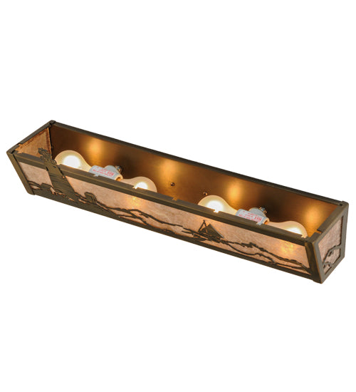 Meyda Tiffany Lighthouse 14205 Bath Vanity Light 24 in. wide - Antique Copper