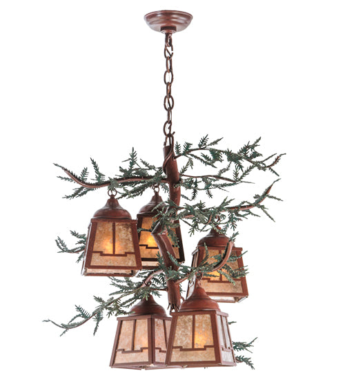 Meyda Tiffany Pine Branch 142072 Chandelier Light - Rust