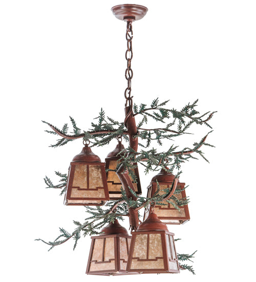 Meyda Tiffany Pine Branch 142072 Chandelier Light - Rust