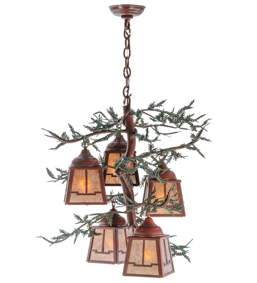 Meyda Tiffany Pine Branch 142072 Chandelier Light - Rust