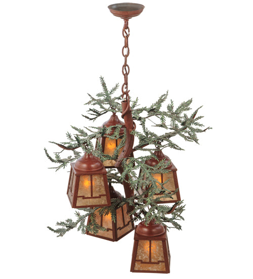 Meyda Tiffany Pine Branch 142072 Chandelier Light - Rust