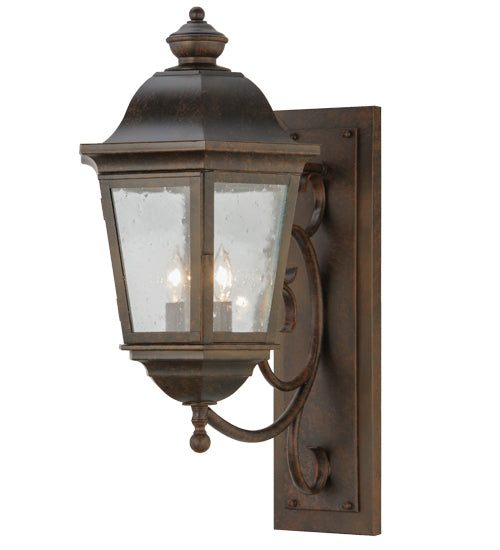 Meyda Tiffany Lighting 142105 Cassandra Two Light Wall Sconce Outdoor Bronze / Dark