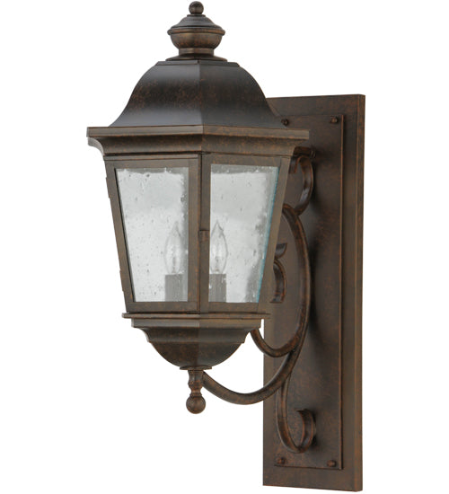 Meyda Tiffany Lighting 142105 Cassandra Two Light Wall Sconce Outdoor Bronze / Dark